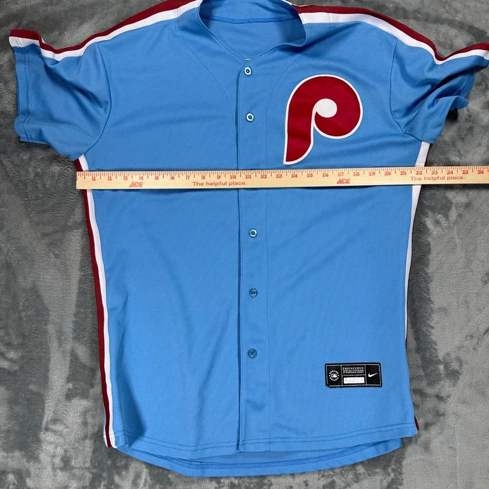 Nike Philadelphia Phillies Bryson Stott 5 Powder Blue Jersey Mens XL Throwback